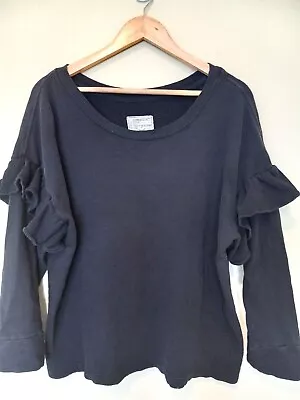 CURRENT ELLIOTT Women's Navy Cotton Sweatshirt Size Small • $25.49