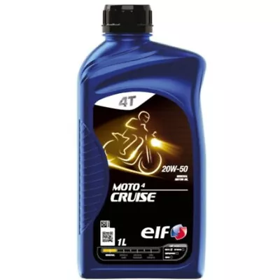 ELF MOTO 4 Cruise 20w50 Motorcycle Engine Oil 1 Litre • £9