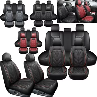 For Honda Quilted Leather Car Seat Covers 5-Seats Front Rear Protectors Cushion • $87.90