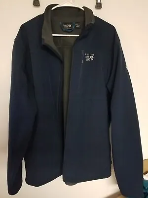 NWOT Mountain Hardwear Jacket X-Large Blue Synchro Full Zip Waterproof Hiking • $34.99