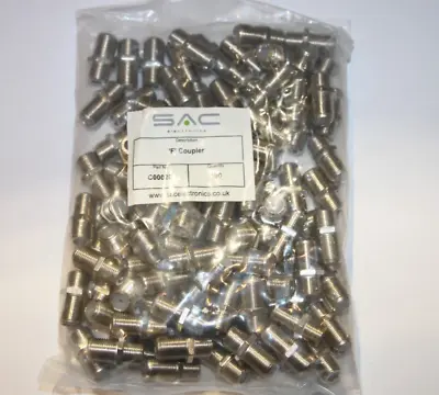 100 X Best Quality  F Barrel Link / Connector Kit Screw On TV Satellite  Aerial • £27.98