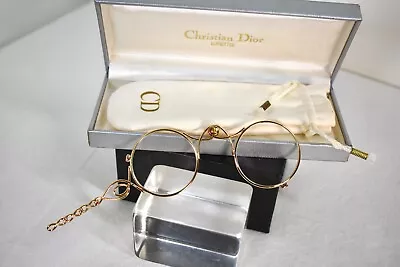 VTG ~ Christian DIOR ~ 2583 Lorgnon ~ Gold Foldable Opera Glasses ~ RARE • $99