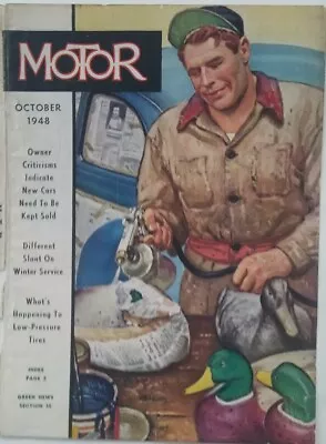 1948 Motor Automotive Magazine Cover  Only Painting Duck Decoys • $9.99