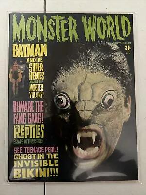 Monster World #10 1966 The Reptile Hammer Horror Batman Warren Publishing • $22.99