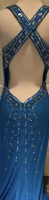NICHTWAY Prom Formal Gown Pageant Dress Blue Size8 • $74.86