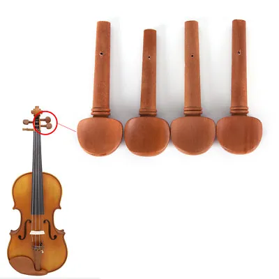 4/4 Size Jujube Wood Violin Fiddle Tuning Pegs Endpin Set Replaceme-hf • $2.57