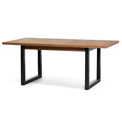 $1965 • Buy Percy 6-8 Seater Extendable Dining Table - European Knotty Oak And Peppercorn