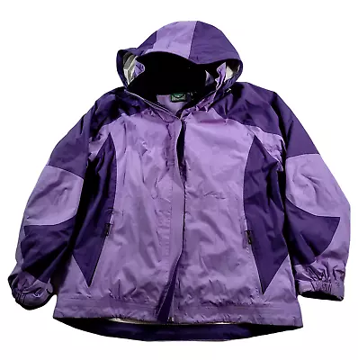 LL Bean 3 In 1 Systems Jacket Womens Large Softshell Polartec Fleece Lavender • $59.49