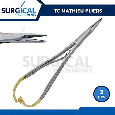 3 Pcs T/C Mathieu Pliers 5.5  Orthodontic Surgical Dental Instruments German Gr • $27.99