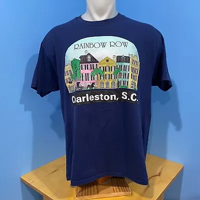 $24.99 • Buy Vintage Charleston SC Rainbow Row Single Stitch T Shirt Size XL USA Made