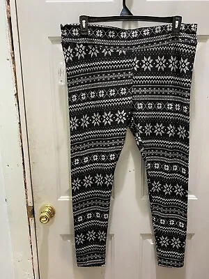 New!TimeAndTru Fairisle Leggings Size XXXL(22). Great 4 Holidays. A Must Have! • £6.74