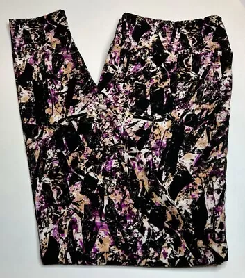 NEW LuLaRoe TC2 Leggings PURPLE BLACK Khaki Tan White AUTUMN Fall Glass Vintage • $17.50