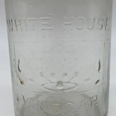 Vintage White House Vinegar Glass 1 Quart Bottle Jug Embossed March 6 1909  • $9.92