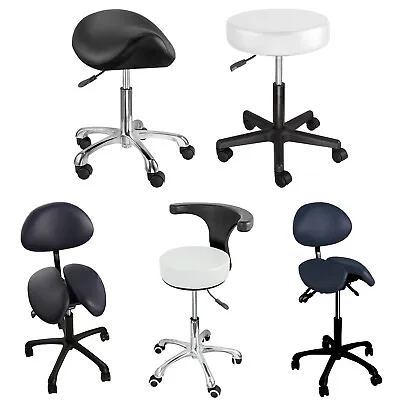 4 Styles Dental Medical Stool Adjustable Height Saddle Rolling Chair W/Backrest • $83.99