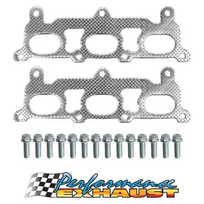 EXHAUST MANIFOLD EXTRACTOR GASKETS & BOLTS For HOLDEN COMMODORE VZ VE VF V6 3.6L • $31