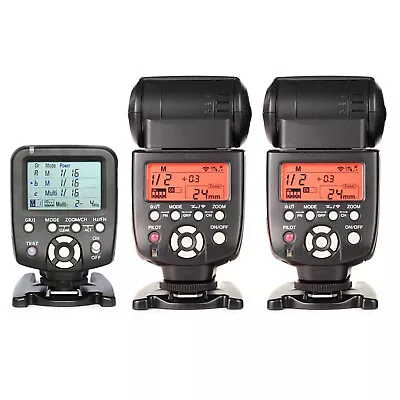 YONGNUO 2 X Wireless Flash YN560 LCD Speedlite & Trigger YN560TX II For Canon • £230.99