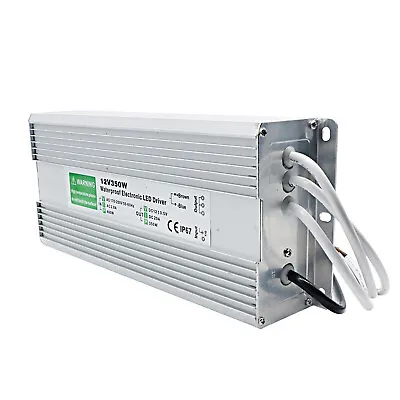 LED Driver Power Supply Transformer AC230V To DC12V 350W IP67 Power Adapter • £53.89