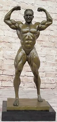 Bronze Statue--male Nude--gay Interest---bodybuilder Muscular Art Deco Artwork • $234.50