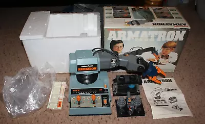 Radio Shack Armatron Robot Arm 80s Toy Claw W Box & Manual Etc... Does Not Work! • $16.50