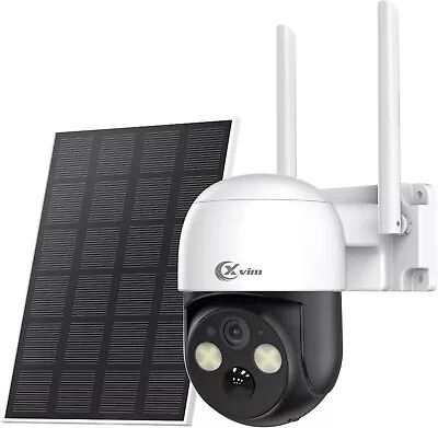 XVIM 4MP Wireless Solar Camera 2K Outdoor PTZ Solar Security Camera System • $44.99