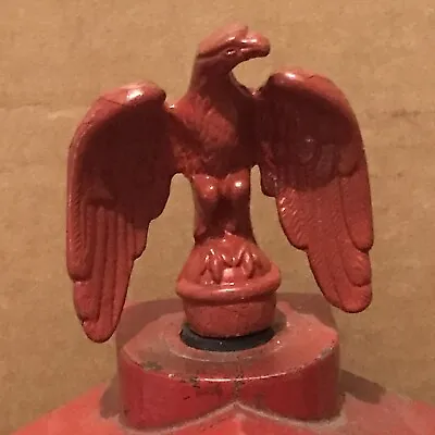 Vintage Red Metal Eagle Finial Topper For Gamewell Police/Fire Alarm Call Box • $69