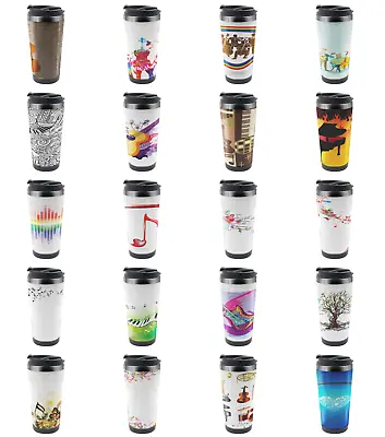 Ambesonne Music Travel Mug Steel Thermal Cup 16 Oz • $24.99