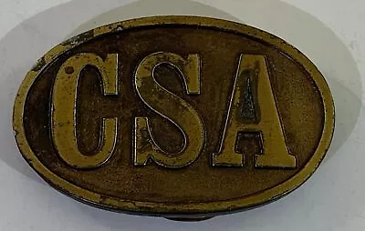 CSA Confederate States Of America Belt Buckle Bergamot Brass Works 1975 • $34