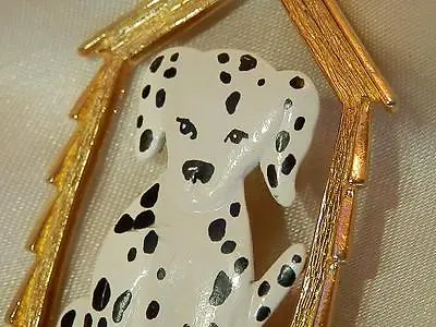 SOOO Cute JJ Signed Vintage 80's Dalmation Enamel Dog Brooch  241o6 • $13.87