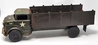 Vintage 1950’s Marx Lamar Army Troop Transport Truck Pressed Steel • $49.95