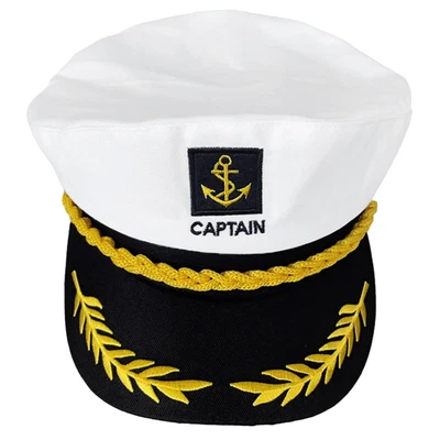  Cotton Polyester Sailor Hat Child Marine Adjustable Cap Boating • £8.61