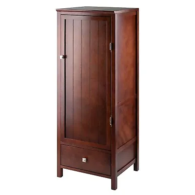 Winsome 94402 Pantry Cupboard With Door Antique Walnut • $145.53