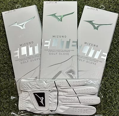 Mizuno Elite Leather Golf Glove 3-Pack Bundle Lot Men's Medium M New #99999 • $37.99
