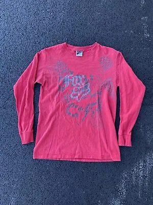 Fox Racing Long Sleeve T Shirt Mens Small Red Vintage Graphic Cyber Grunge Y2K • $20