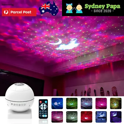 $33.95 • Buy LED Moon Starry Sky Projector Night Light Music Player Projection Lamp Kids Gift