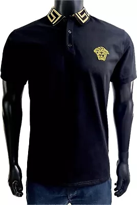 Men Black Polo Shirt Vèrsace • $110