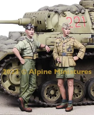 ALPINE MINIATURES 35311  German DAK Panzer Crew (2 Figures Set) SCALE 1:35 • £30.89