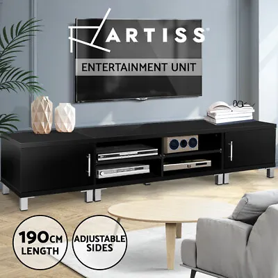 $212.95 • Buy Artiss TV Cabinet Stand Entertainment Unit Black Storage Lowline 190CM