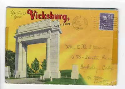 Vintage-postcard Folder-vicksburg Mississippi • $2.25