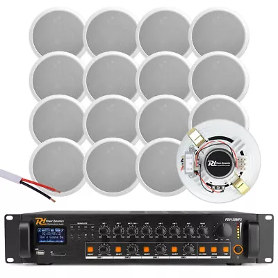 4-Zone Ceiling Speaker Bluetooth Installation System With 16 X 5  Speakers • £499