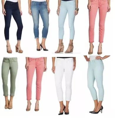 Jessica Simpson Women's Rolled Crop Skinny Jeans Soft Sculpt Many Colors Sizes • $8.99