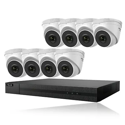 Hikvision Hilook 8mp Cctv System Ip Poe Uhd Nvr 5mp 30m Night Vision Camera Kits • £301.06