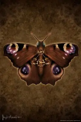 Steampunk Peacock Butterfly By Brigid Ashwood Art Print Poster 24x36 Inch • $13.98