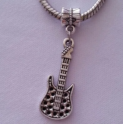 Electric Guitar Music Musical Instrumen Charm For European Bracelet / Necklace • $10.98