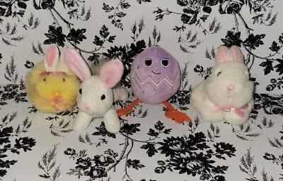 Lot Of 4 Mini Easter Spring Bunny Rabbit Egg Chick Soft Plush Stuff Animals • $9