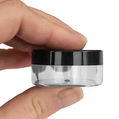 £4.58 • Buy 10ml / 10g Empty Small Round Plastic Jar Pot Travel Cosmetic Sample Storage JFB