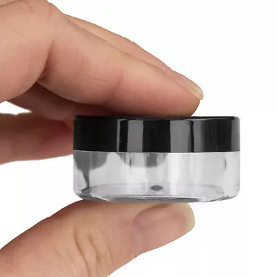 10ml / 10g Empty Small Round Plastic Jar Pot Travel Cosmetic Sample Storage JFB • £3.99