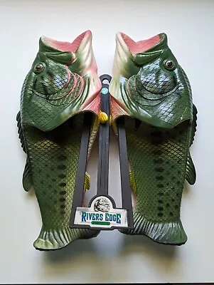 Mens Rivers Edge Bass Fish Slippers Sandals Shoes Size 11/12M P • $19.98