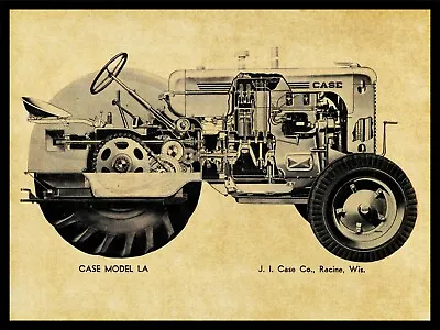 Case Tractors NEW Metal Sign: Case Model LA Schematic Cutaway View • $19.88