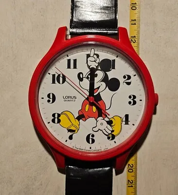 Vintage Disney Mickey Mouse Quartz Lorus Wall Clock • $79.97