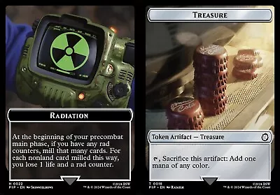 MTG 4x Radiation / Treasure Double Sided Token [Fallout] • £1.99